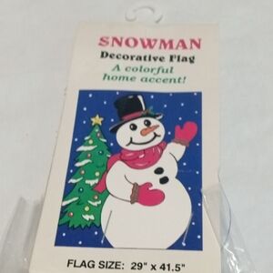 Cheerful Snowman Flag